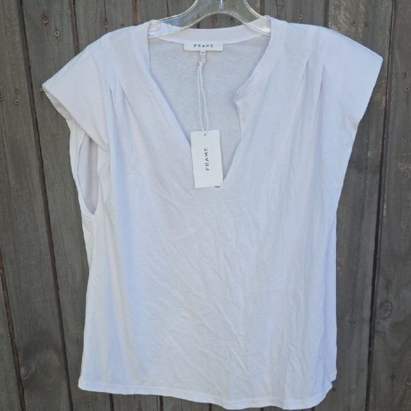 FRAME White Sleeveless Women's Top - Picture 3 of 5